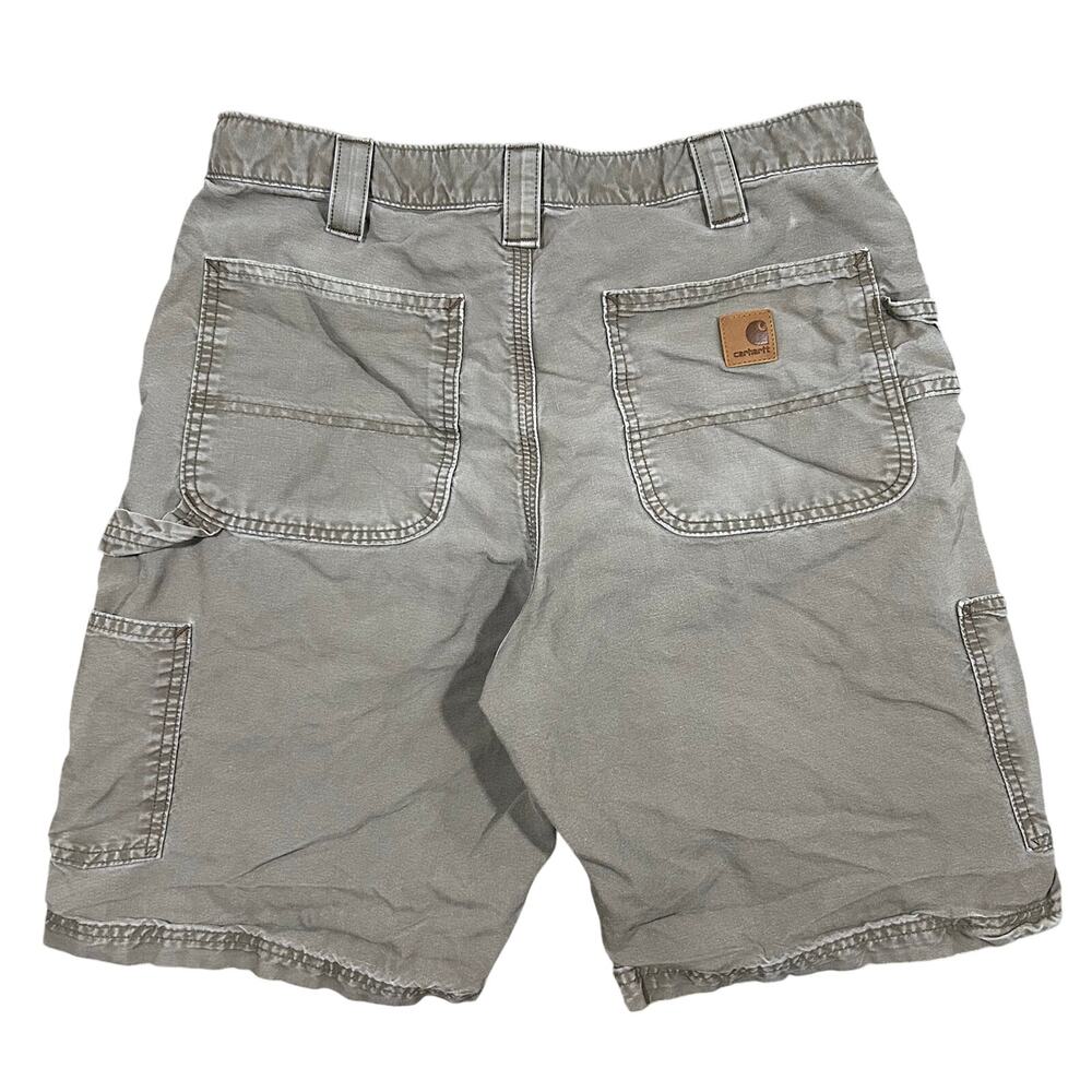 Vintage Carhartt Canvas Shorts 32 Waist Workwear Carpenter B147 LBR Brown
